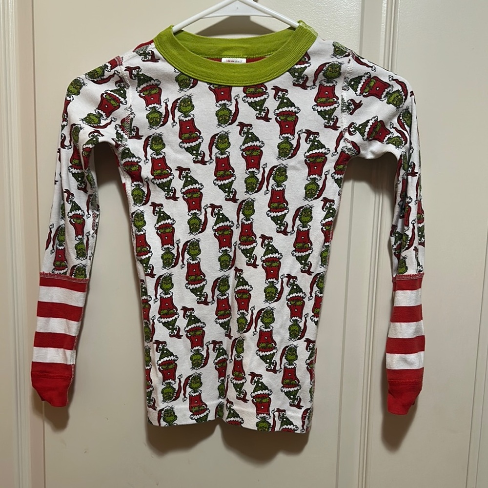 Hanna Andersson Christmas Grinch pajamas youth 6-7